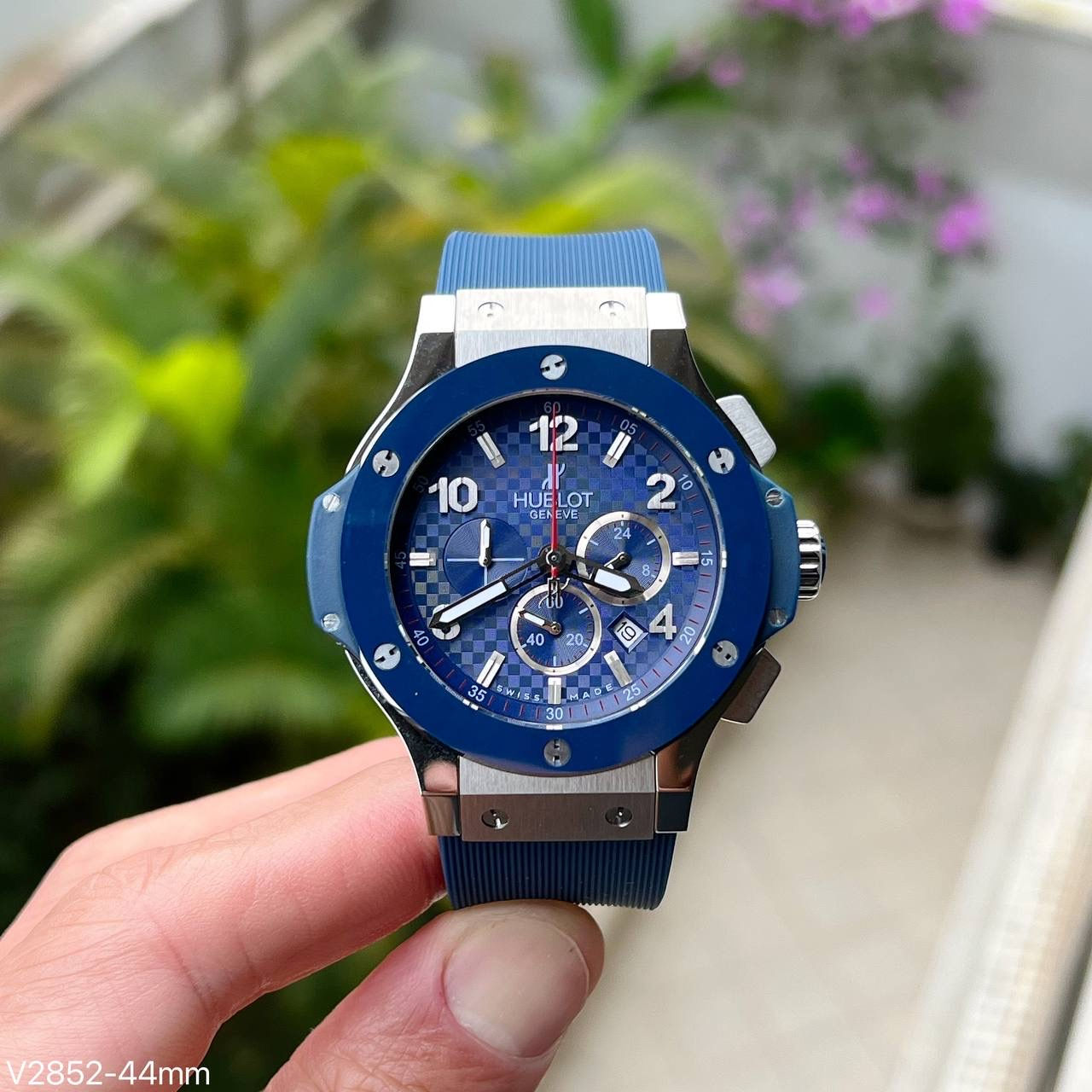 HUBLOT BIG BANG PRATA AZUL 44MM