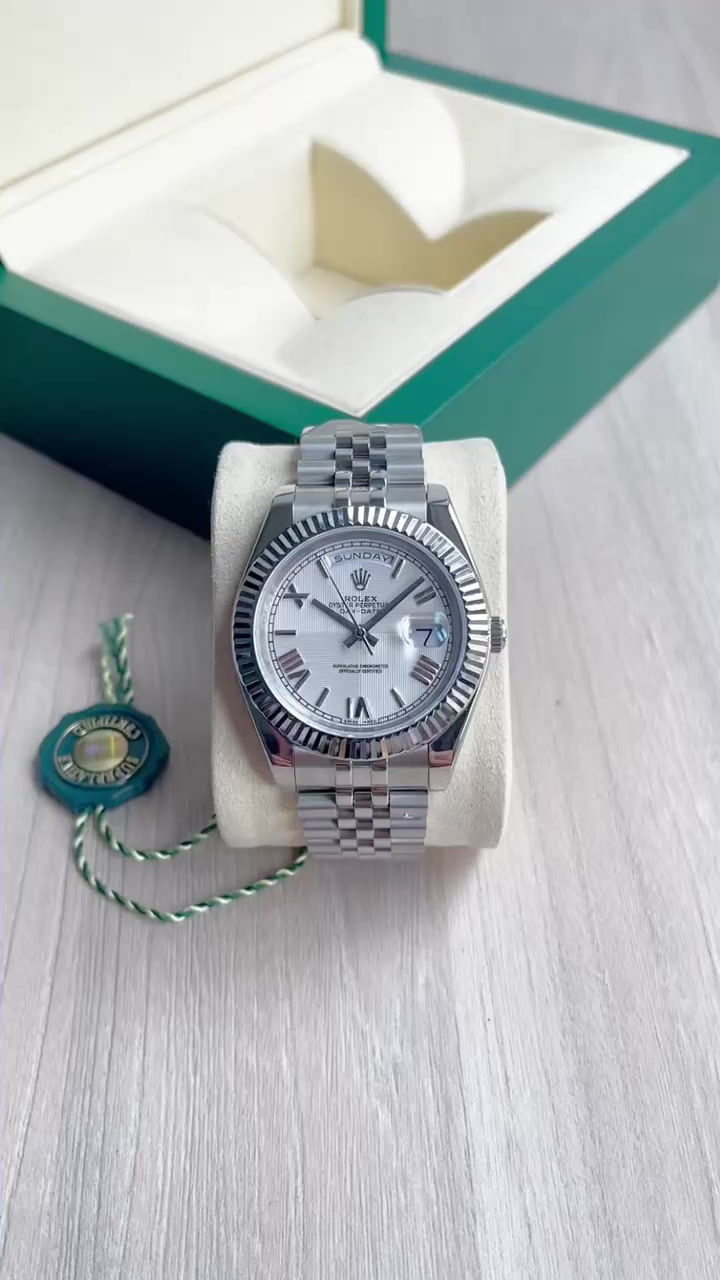 Miniatura: ROLEX DAY-DATE PRATA BRANCO JUBILEU 40MM
