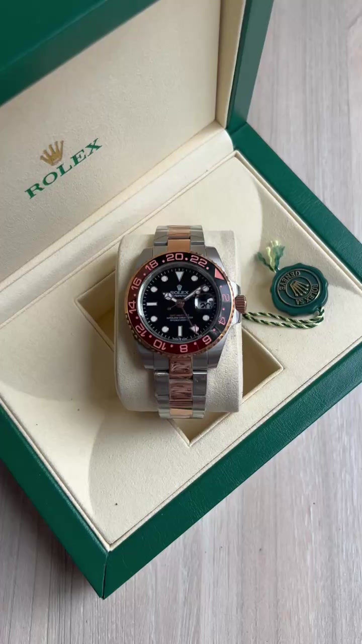 Miniatura: ROLEX GMT MASTER II MISTO ROSE PRETO 40MM