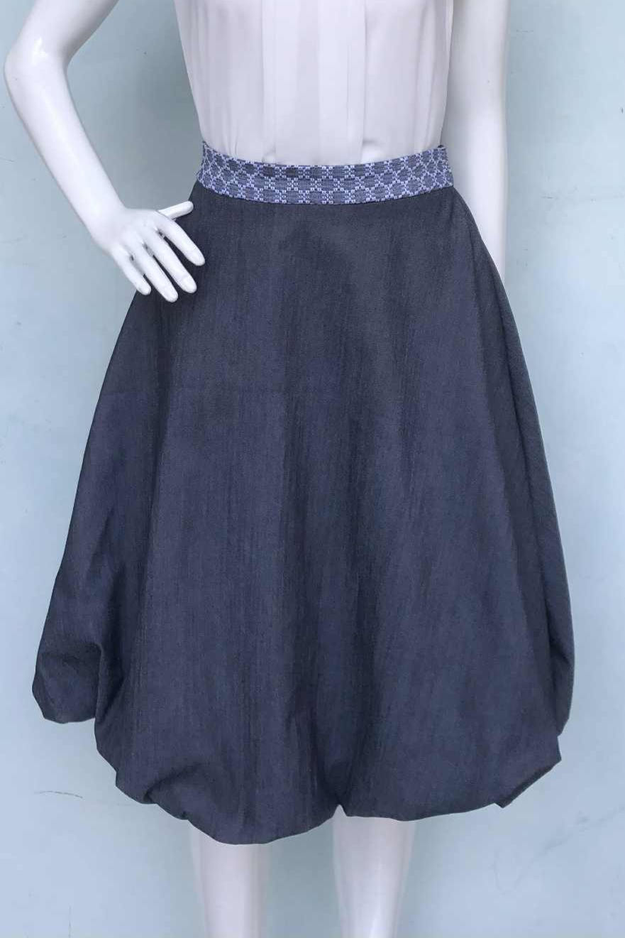 Thumbnail: Shanelle Bubble skirt with Black diamond kundiman accent