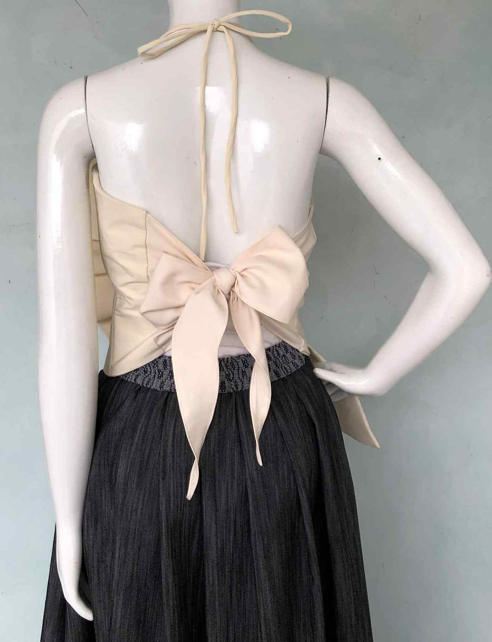 Thumbnail: Courage Accent Top Beige with Sollihiya-FREE SIZE