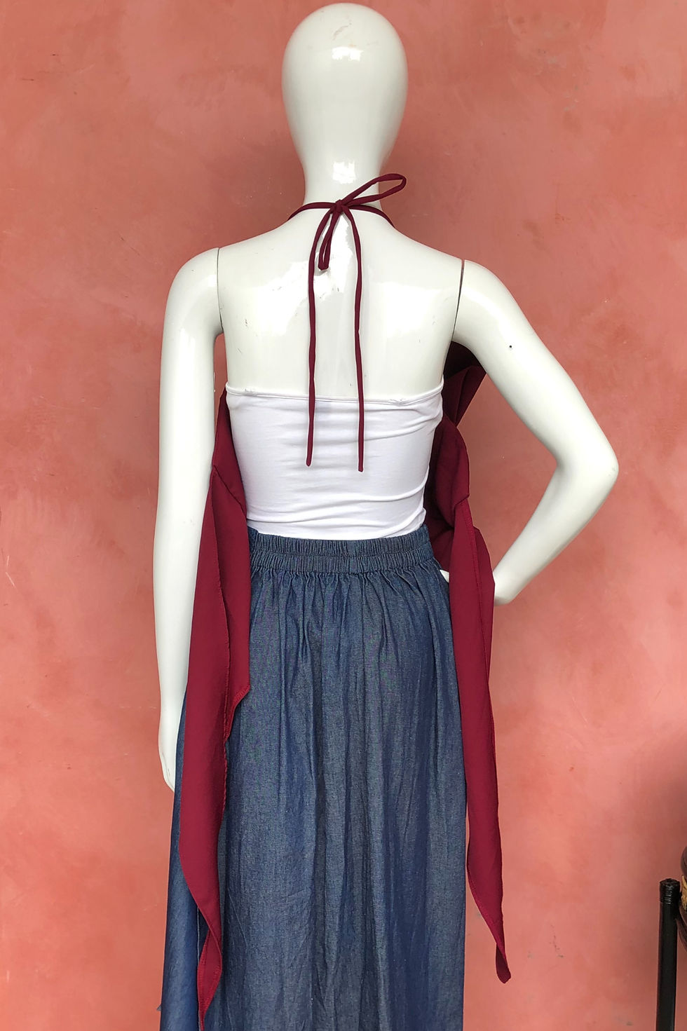 Thumbnail: Courage Accent Top Deep Red-FREE SIZE