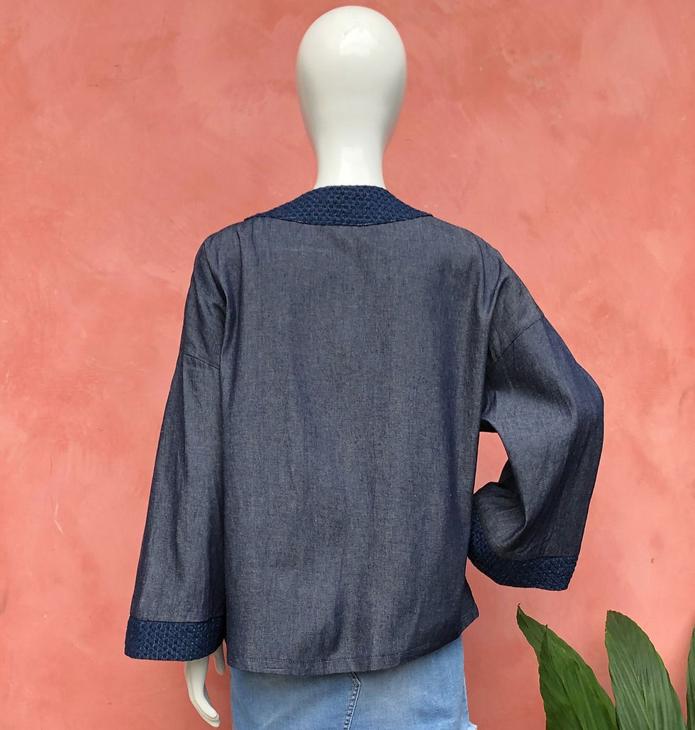 Thumbnail: Elsie Mix Denim Jacket-Free Size