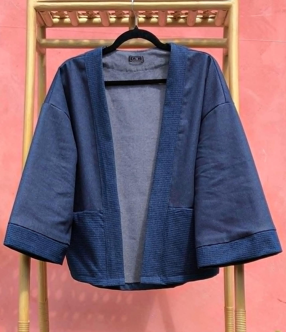 Thumbnail: Elsie Mix Denim Jacket-Free Size