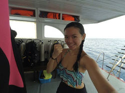 Morning at 8am we head out sail to bunaken island, it takes 1 and half hour to reach our first divin