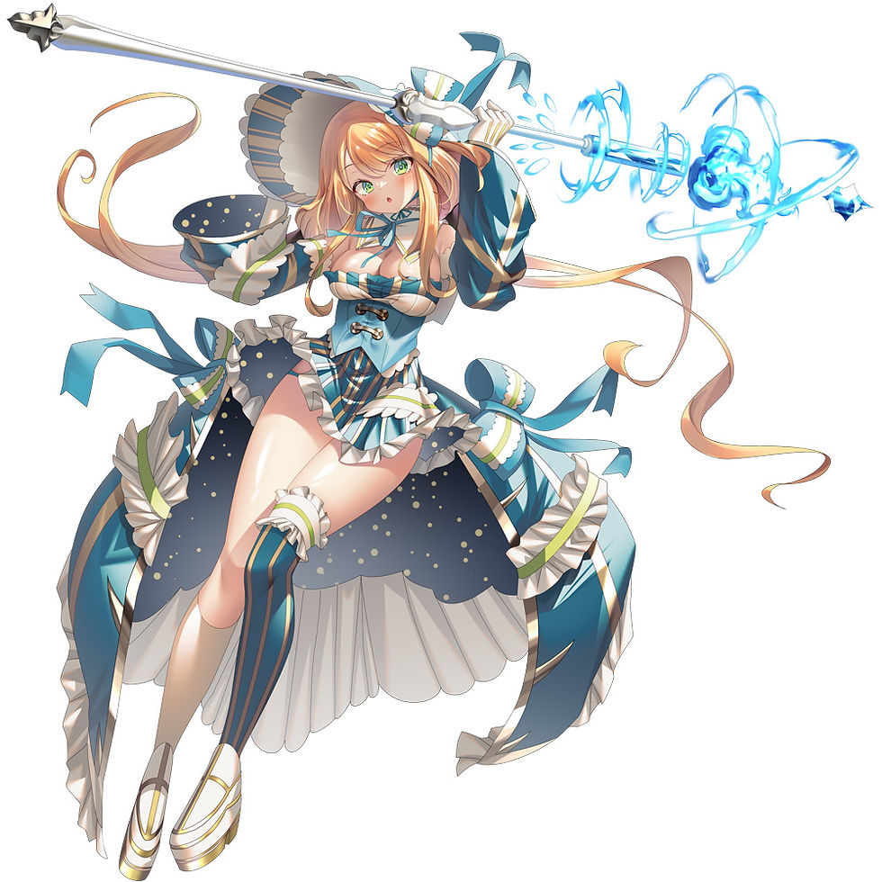 サムネイル： 【立ち絵】魔導士女子【表情9種+武器】