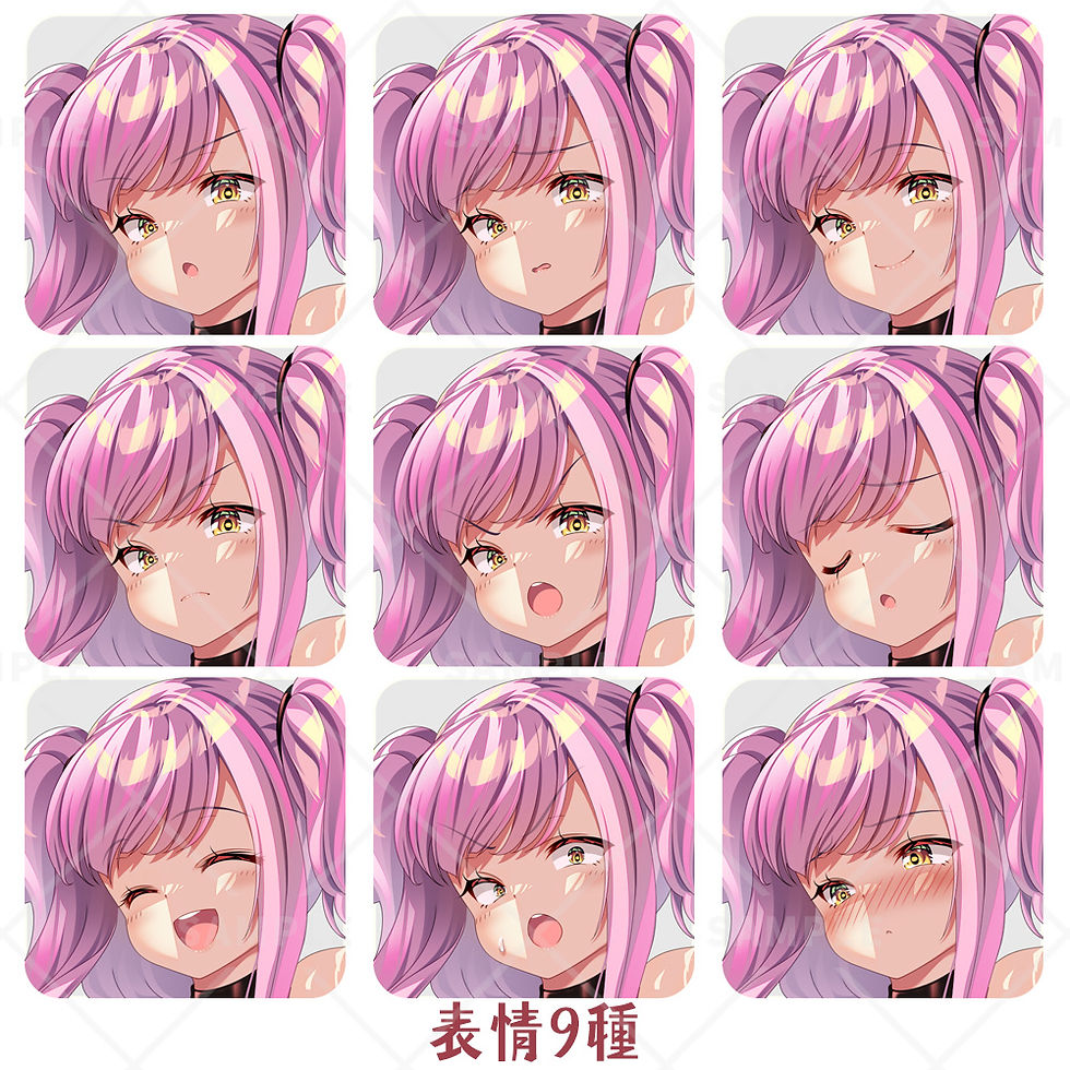 サムネイル： 【立ち絵】二刀流つのしっぽ女子【表情9種+武器1+武器2+角+尻尾