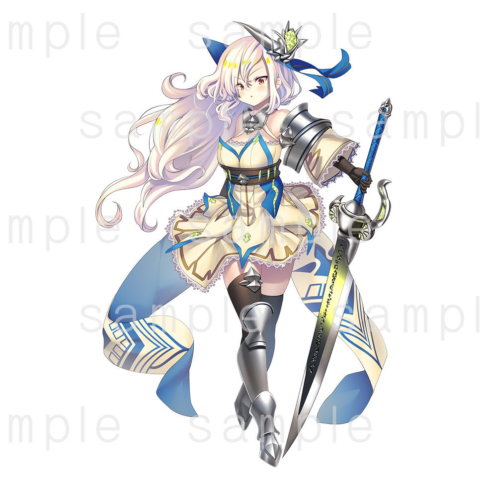 サムネイル： 【立ち絵】騎士風女子【表情9種+剣】
