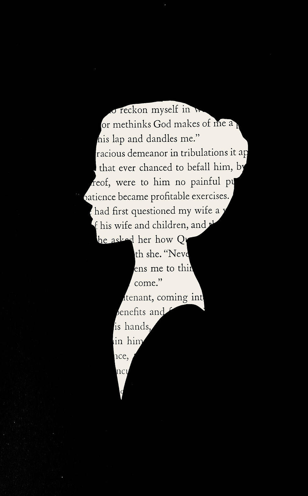 Thumbnail: 4x6 Freehand Cut Vintage Book Page Silhouette