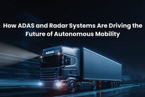 A truck using ADAS radar system