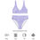 Thumbnail: Live Love Swim, Purple Recycled high-waisted bikini