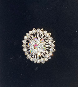 Crystal and AB Circle Hairclips