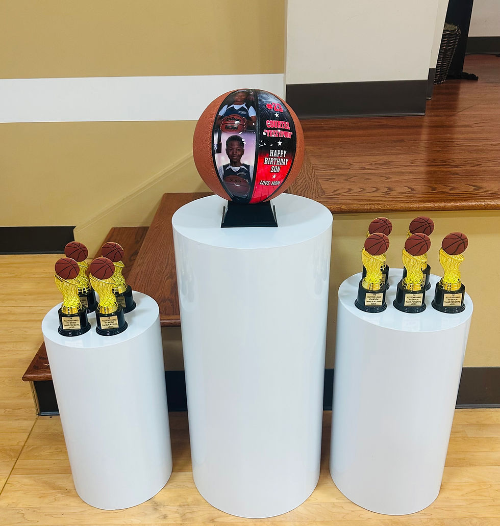 3 Cylinder Pedestal Display Stands