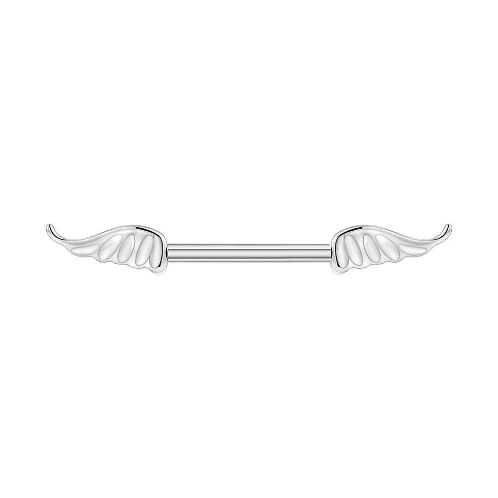 Miniaturbild: Silbernes Nippel Piercing aus Titan.