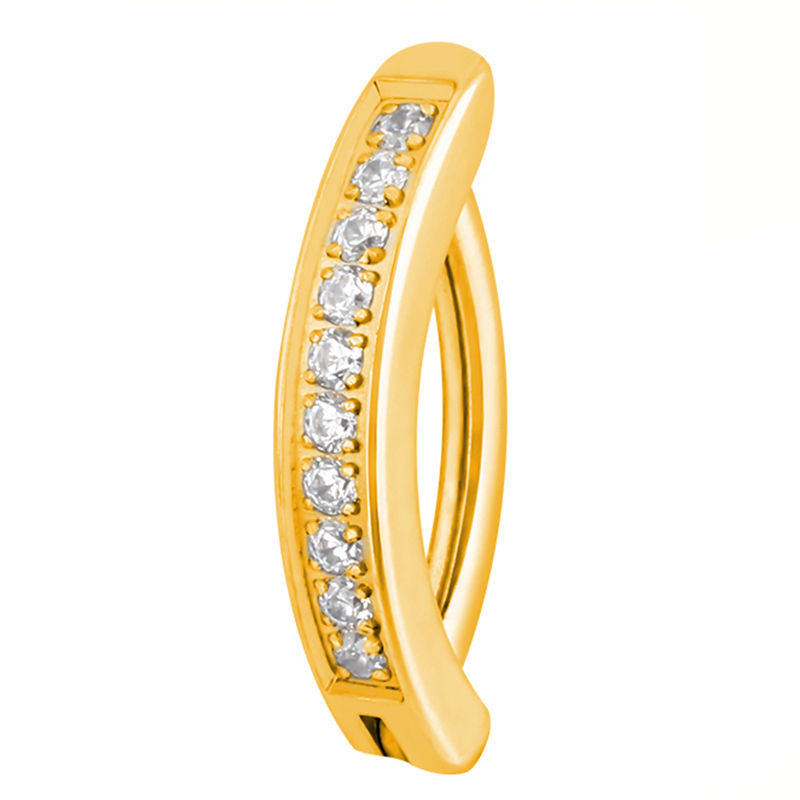 Miniaturbild: Saga - Titan Gold Edelstein Klicker Bauchnabelpiercing