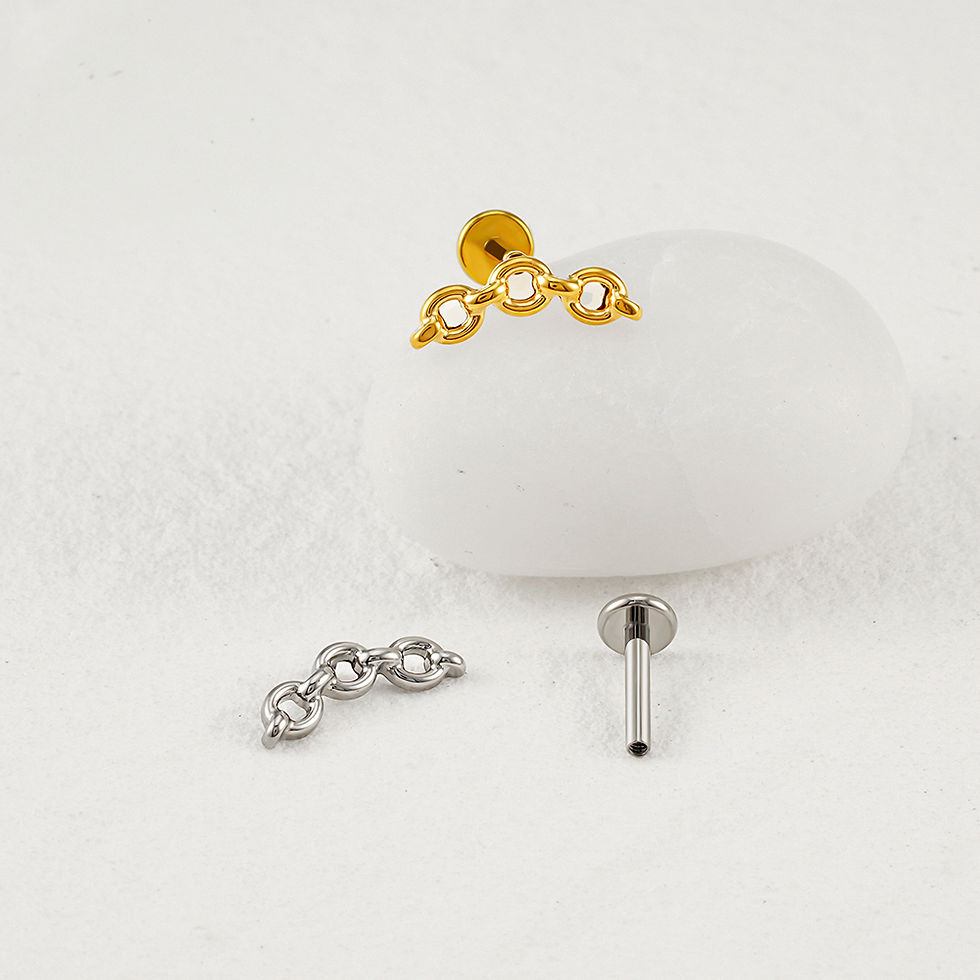 Miniaturbild: Kette - Titan Gold Labret Piercing
