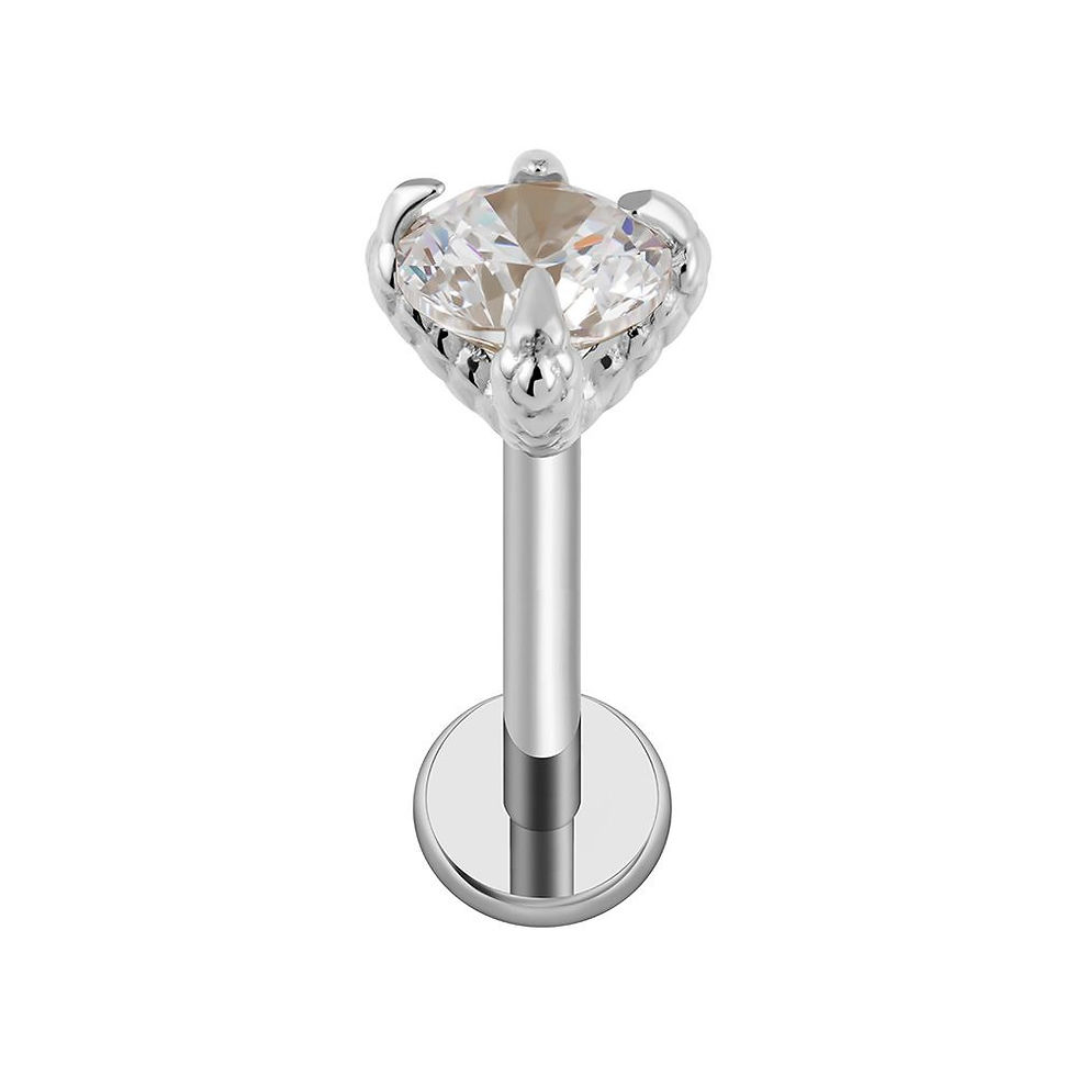 Miniaturbild: Klaue - Titan Gold Edelstein Labret Piercing