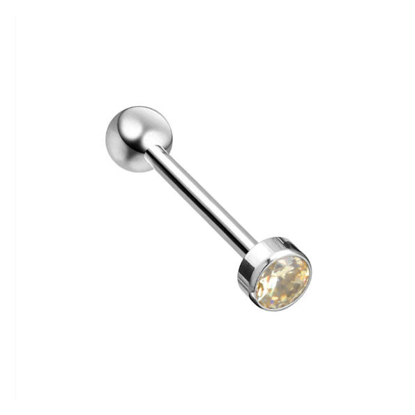 Miniaturbild: Plano - Titan Edelstein Zunge Piercing