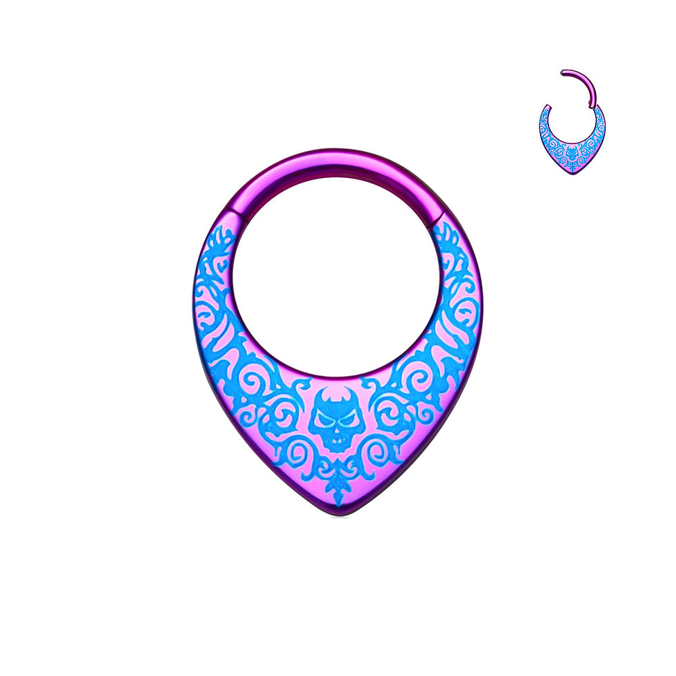Miniaturbild: Color Tribal 2 - Bunt Titan Ring Septum Daith Piercing