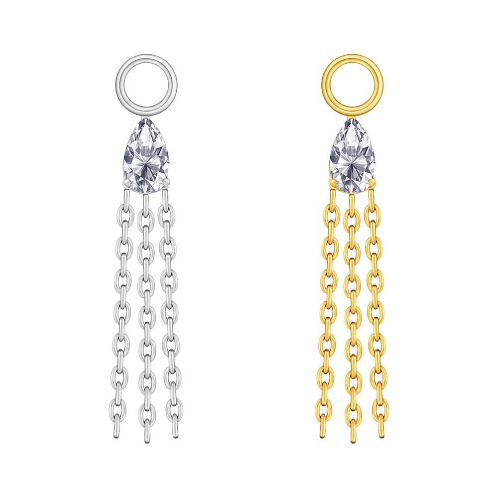 Bela - Titan Gold Charm Kette Anhänger Piercing