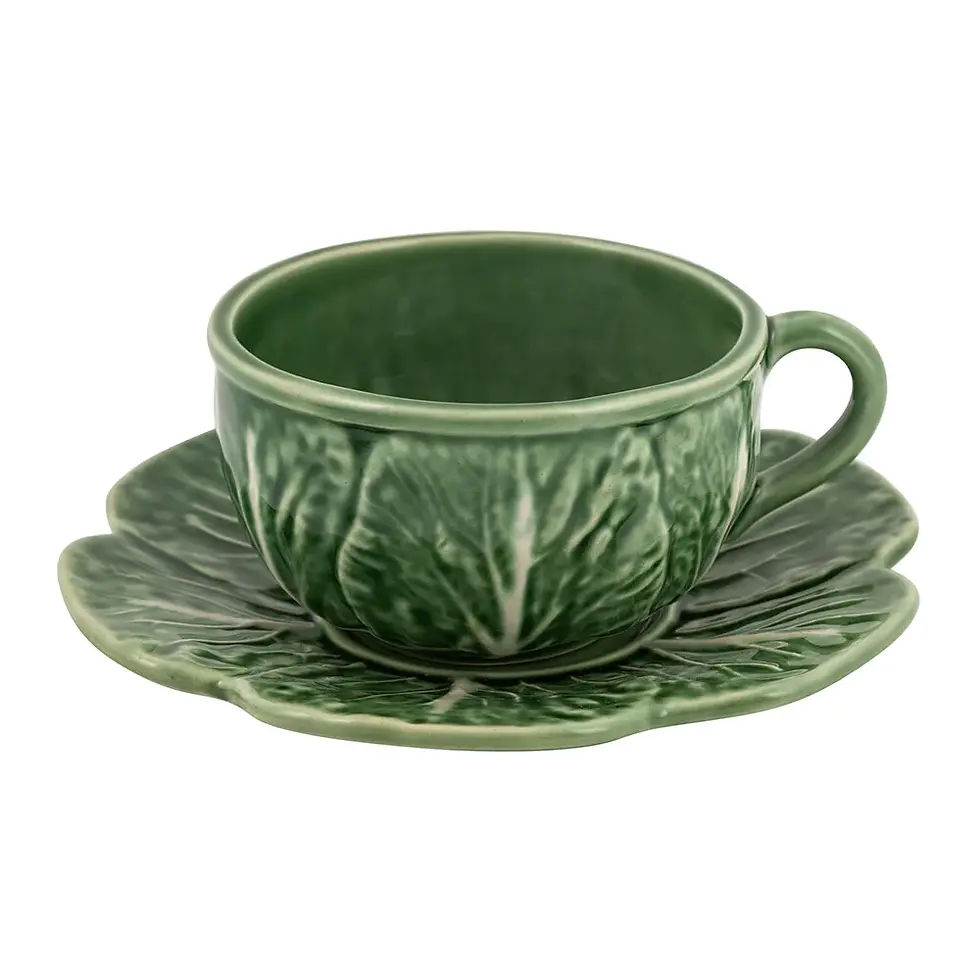 Cabbage Tea Cup & Saucer (Set of 2)