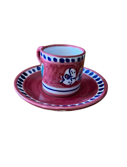 Amalfi Coffee Cup Fish with Saucer