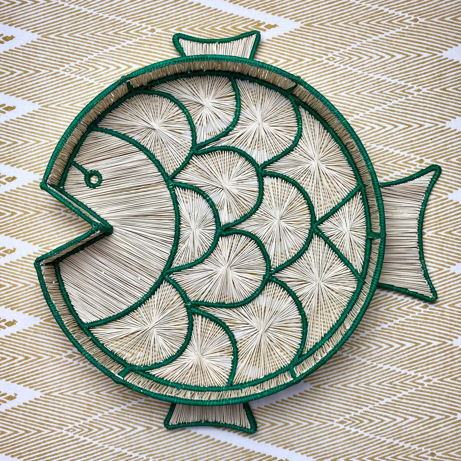 Fish Tray Iraca - Green