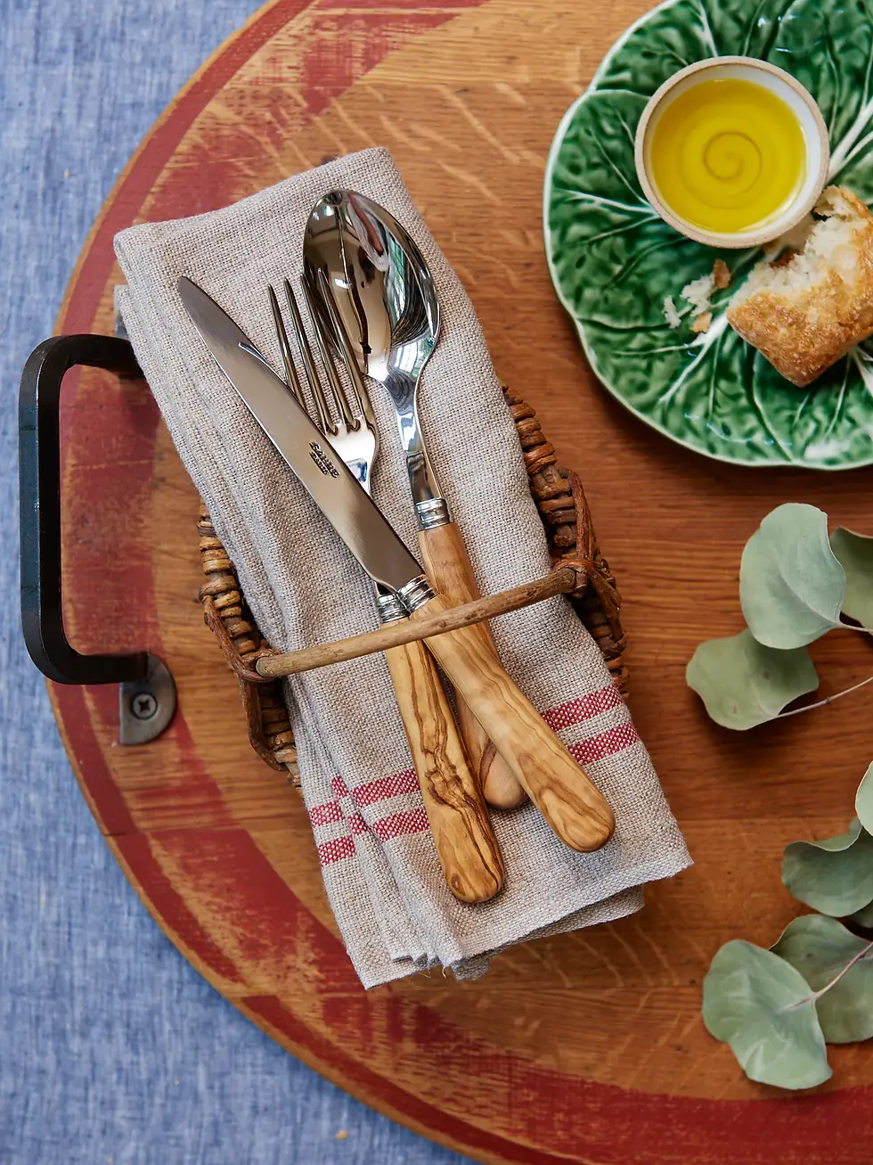 Olive Wood Cutlery (Set of 24)