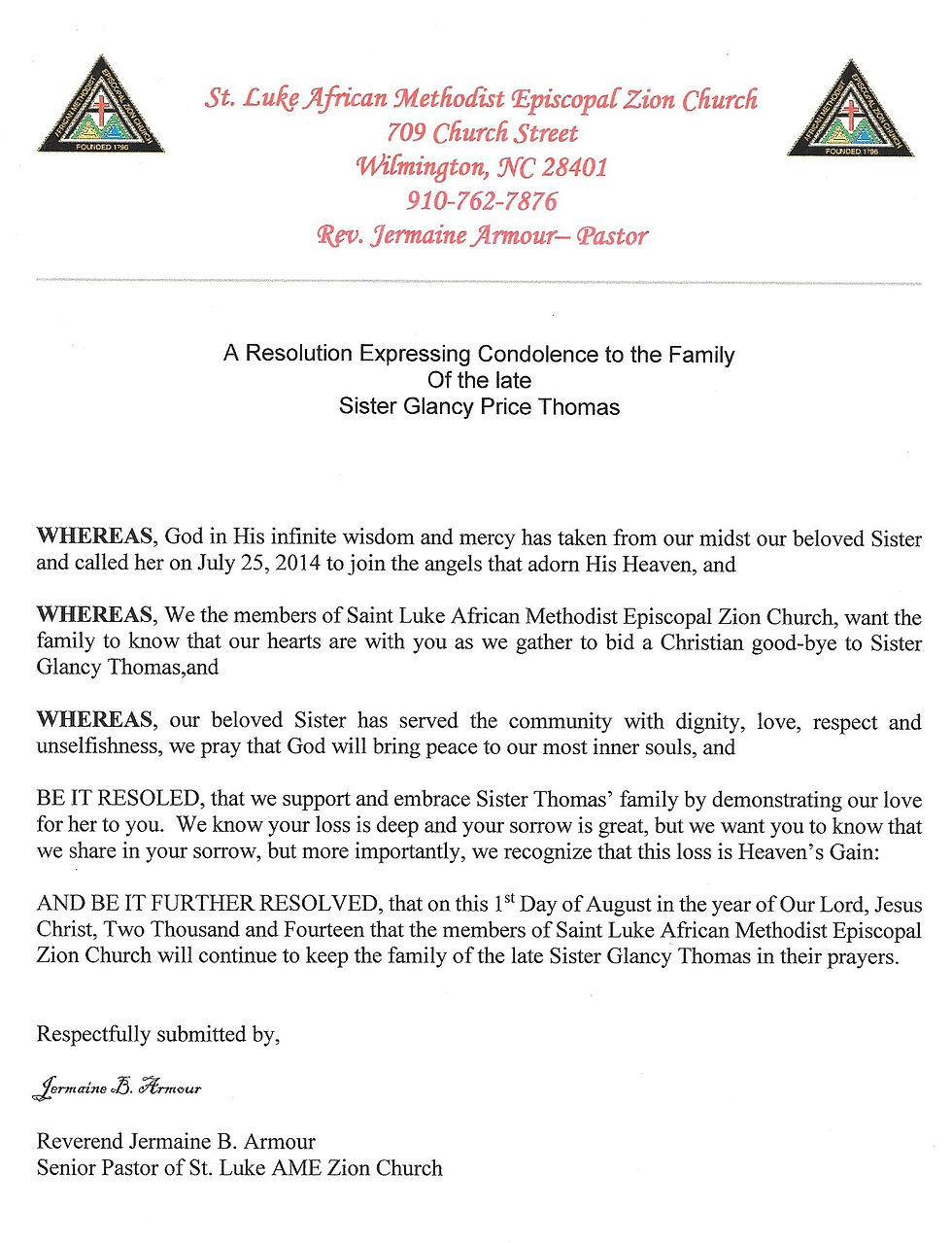 St Luke Proclamation