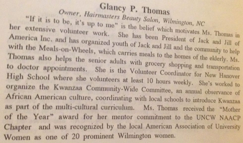 YWCA Honoree Bio