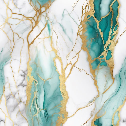 subtle white and teal marble pattern with gold accents. primarily white.jpg