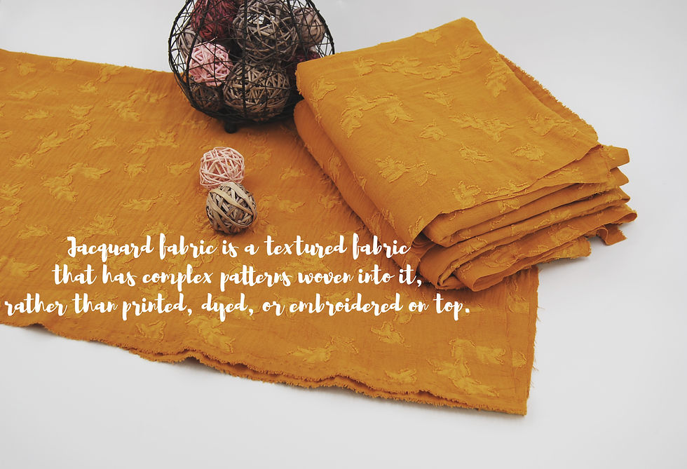 MUSTARD Floral Pattern WOVEN Jacquard HUE Fabric by the yard