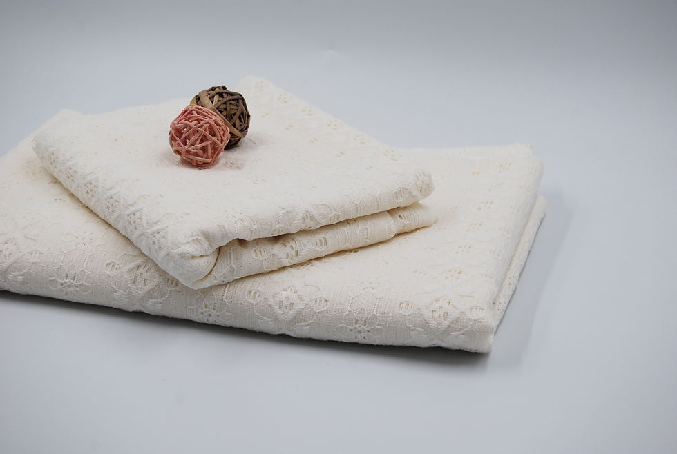 Thumbnail: IVORY Floral Pattern JACQUARD Fabric by the yard