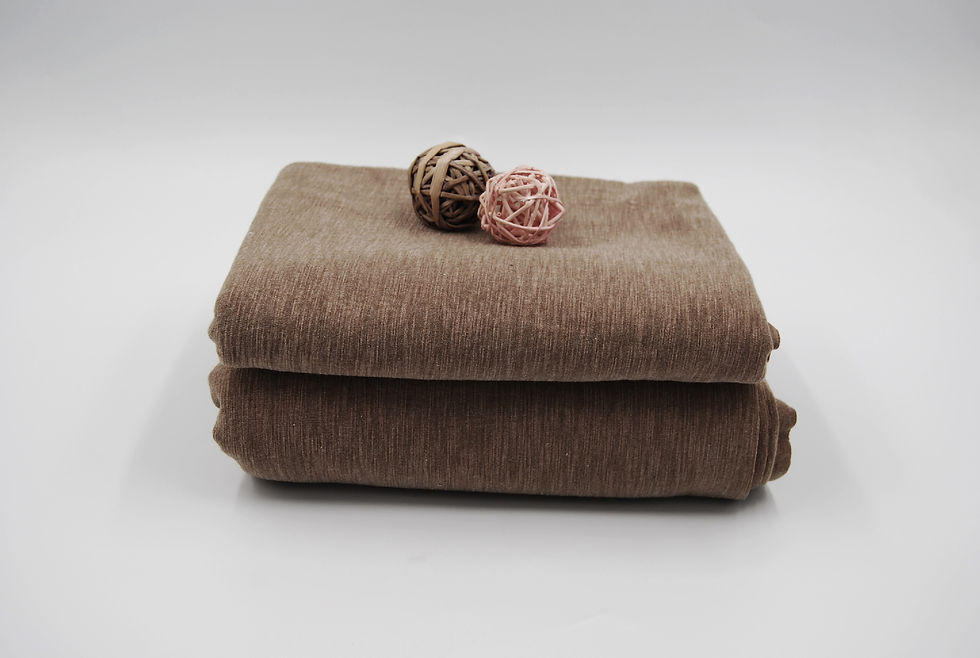 Thumbnail: BROWN Stretch Solid "SLUB JERSEY" fabric by the yard