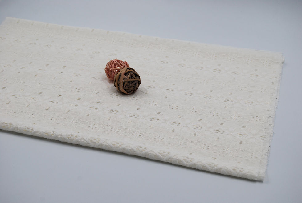 Thumbnail: IVORY Floral Pattern JACQUARD Fabric by the yard