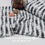 Thumbnail: Black & White Cosy Fluffy Knit 2-tone ANGOLA STRIPE Fabric