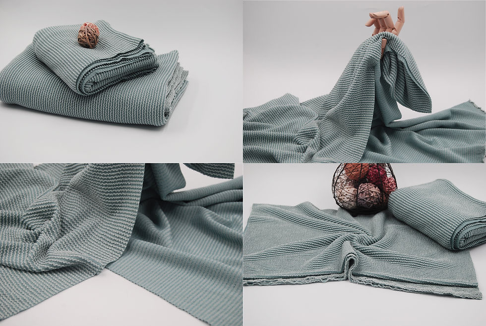 Thumbnail: Sage Blue Curry URBAN RIB knit Fabric by the yard