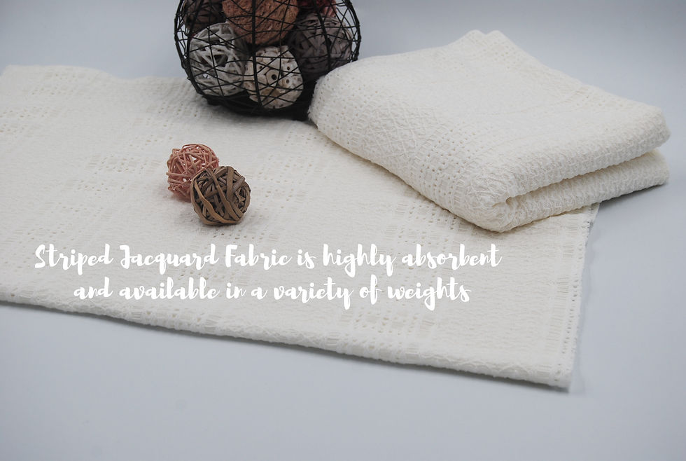 Thumbnail: IVORY Stripe JACQUARD Fabric by the yard
