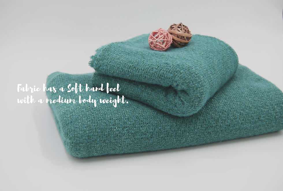 Thumbnail: TEAL Chenille Sweater knit "SUGAR" Fabric