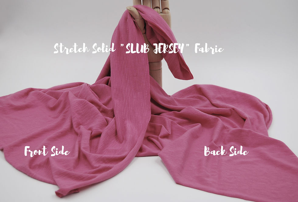 Thumbnail: FUCHSIA Stretch Solid "SLUB JERSEY" fabric by the yard