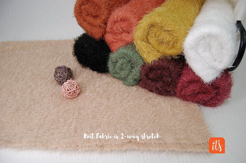 Thumbnail: Cosy Knit Fluffy hair ANGOLA Fabric by the yard