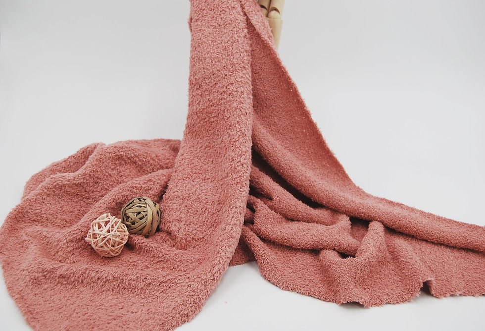 Thumbnail: MAUVE Fuzzy Fluffy sweater knit "BELLE" Fabric by the yard