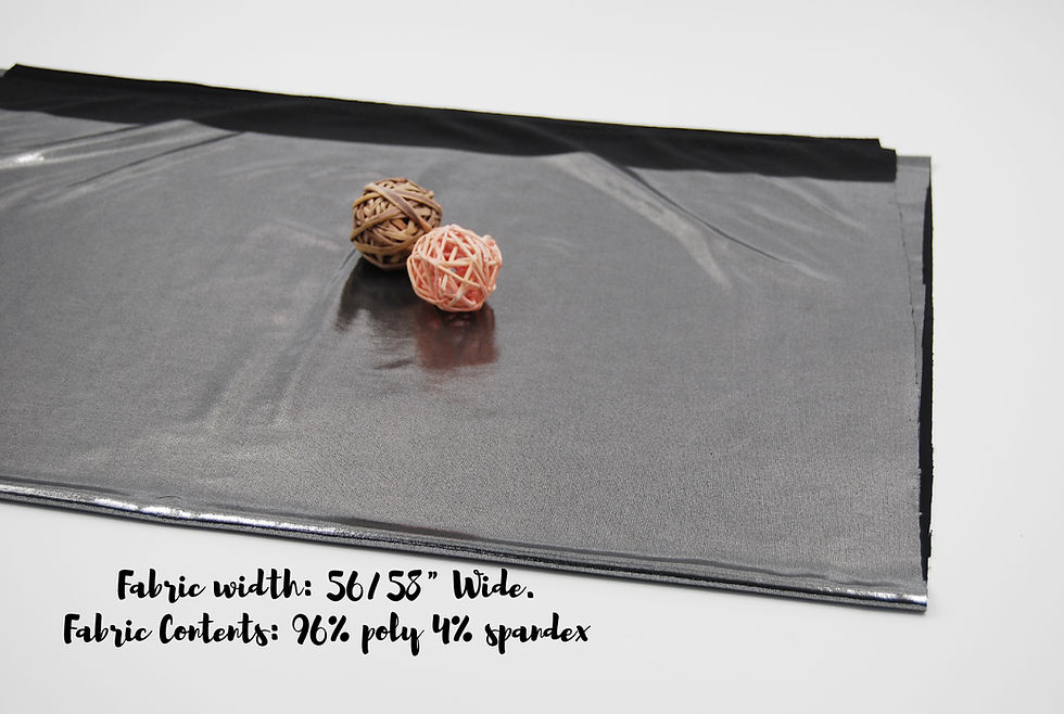 Thumbnail: Black Solid SILVER Foil Heavy VENECHIA Fabric by the yard