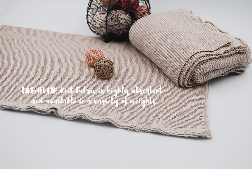 Thumbnail: OATMEAL Curry URBAN RIB knit Fabric by the yard