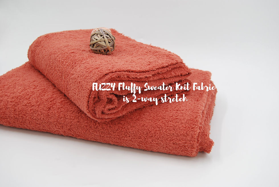 Thumbnail: RUST Fuzzy Fluffy sweater knit "BELLE" Fabric by the yard