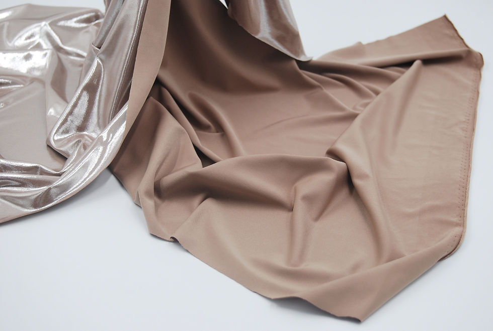 Thumbnail: Light Brown Solid SILVER Foil Heavy VENECHIA Fabric by the yard