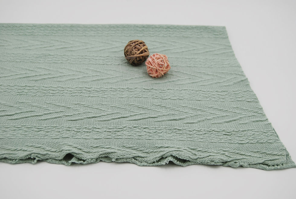 Thumbnail: SAGE Embossing CABLE Knit “BONO” fabric by the yard