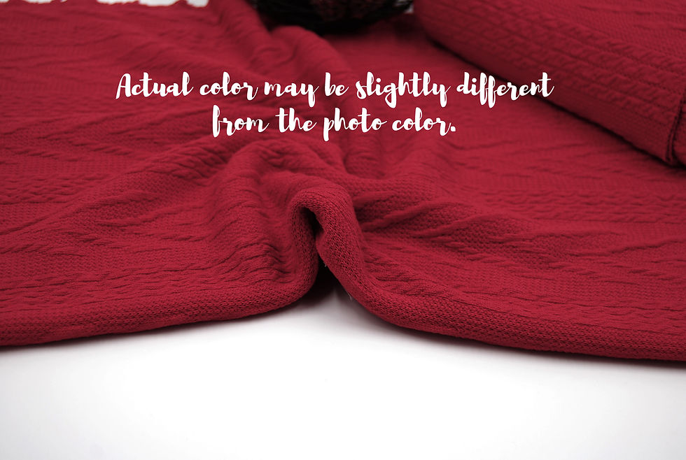 Thumbnail: RED Embossing CABLE Knit “BONO” fabric by the yard