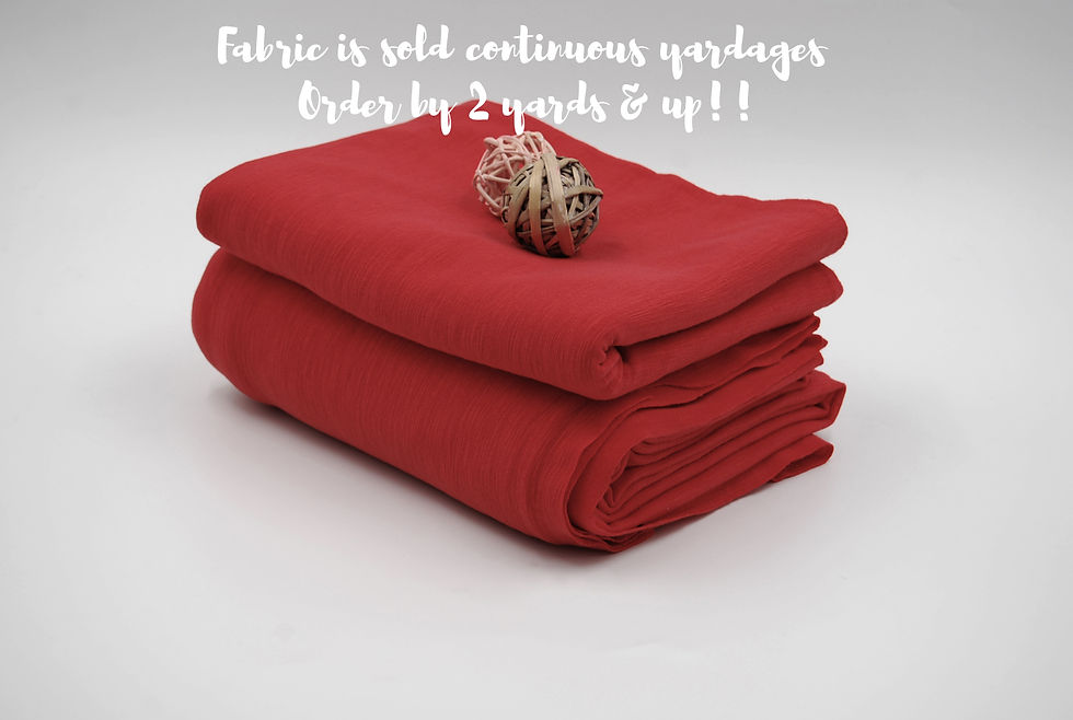 Thumbnail: CORAL RED Stretch Solid "SLUB JERSEY" fabric by the yard
