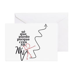 TARJETA se_que_puedo_porque_creo_en_mi_greeting_cards